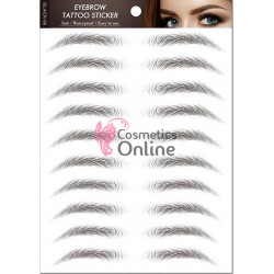 Tatuaje pentru sprancene temporare BLACK-06, 10 perechi de culoare Neagra